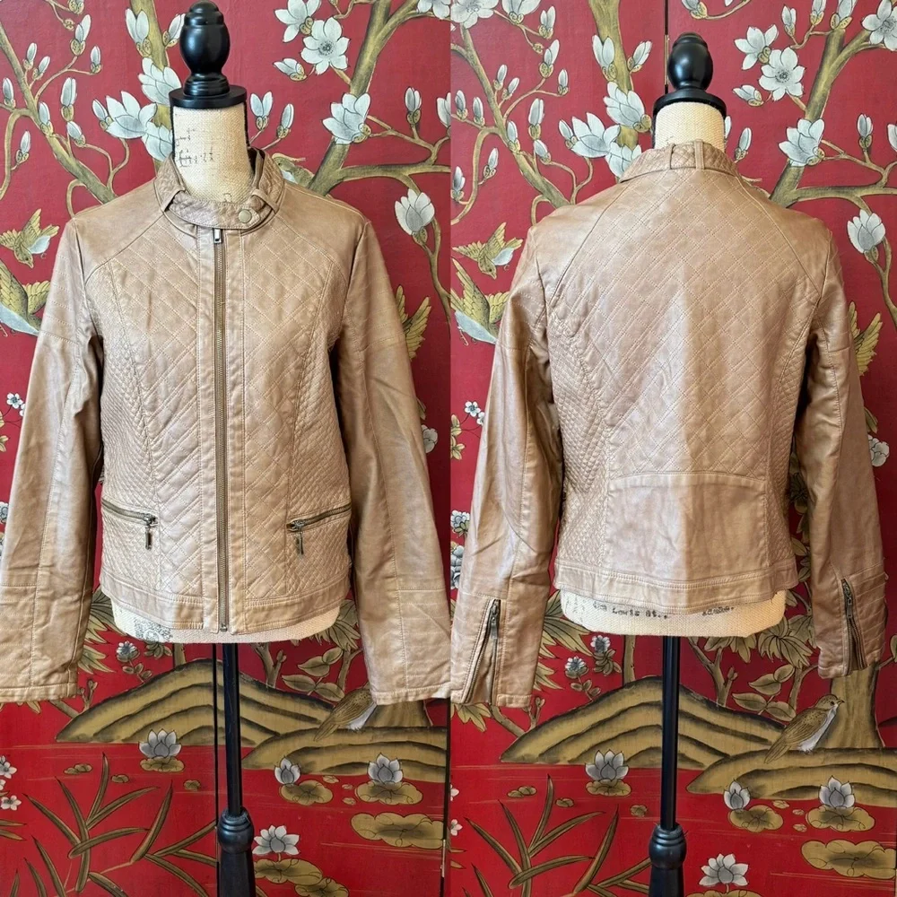 Women’s “J2” Faux Leather Jacket | #P8 - Picture 2 of 15